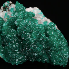 Dioptase on Calcite