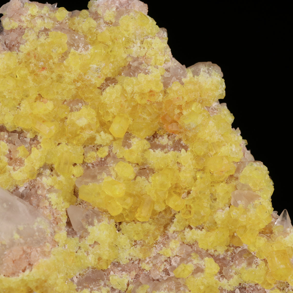 Ettringite on Calcite on Brucite