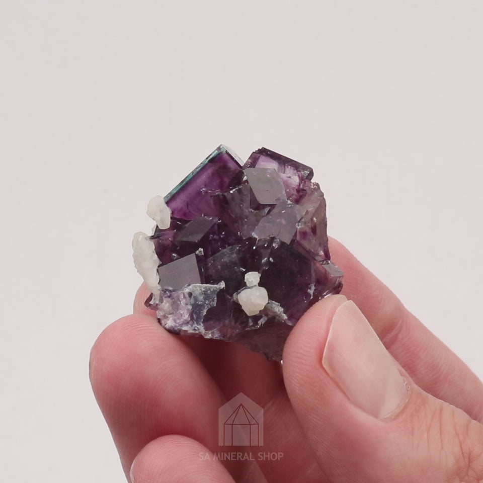 Calcite on Fluorite - video 1