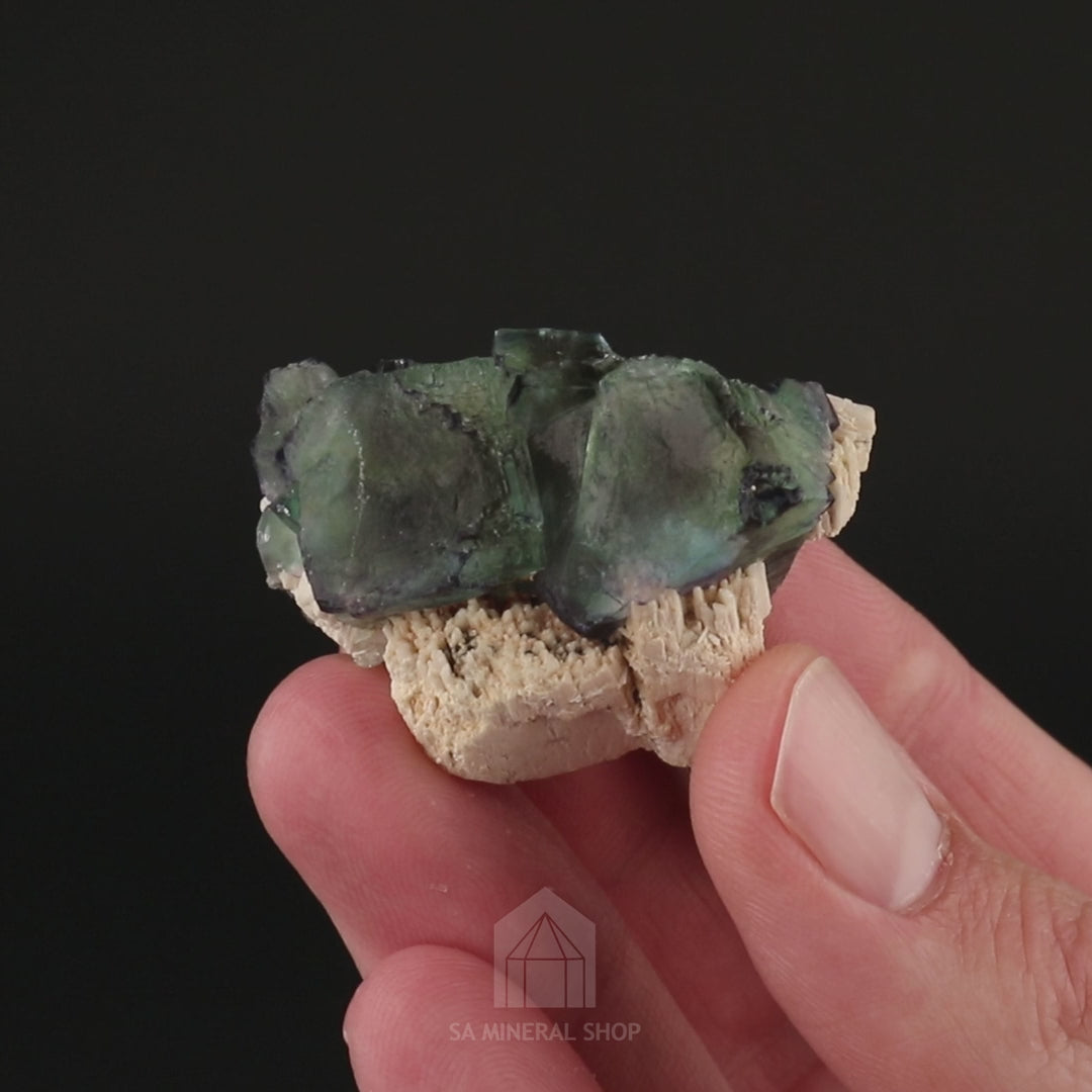 Fluorite on Feldspar — video 1